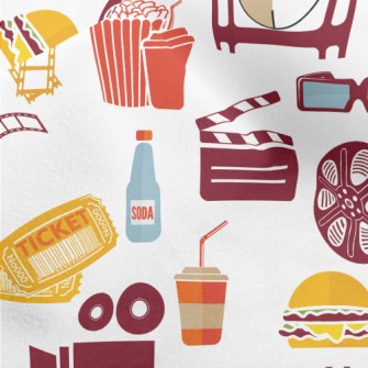 Negative Movie Popcorn Micro Fleece