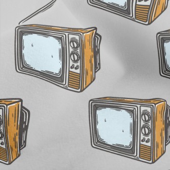 Antique Old TV Micro Fleece