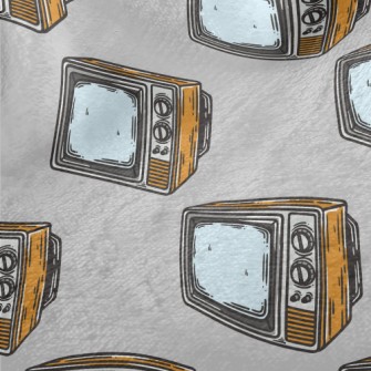 Antique Old TV Minky