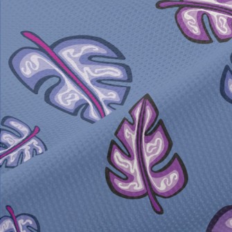 Watercolor Hand Painted Leaves Piqué