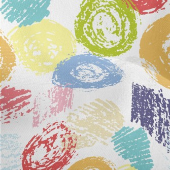 Crayon Geometric Doodles Lightweight Performance Linen