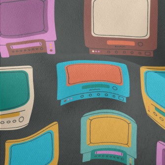 Retro Old Tv Lightweight Performance Linen