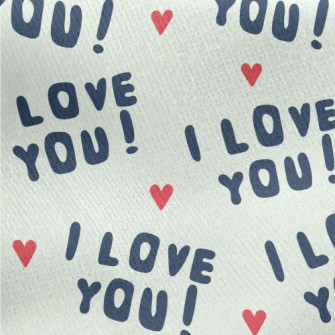 I Love You In English Jersey Backed Fleece