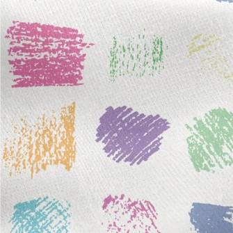 Crayon Graffiti Color Blocks Jersey Backed Fleece