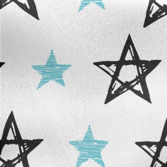 Empty Lines Stars Jersey Backed Fleece