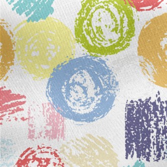 Crayon Geometric Doodles Jersey Backed Fleece