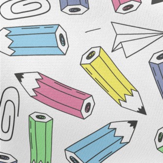 Colorful Pencils And Paper Cli Pongee