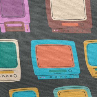 Retro Old Tv Pongee