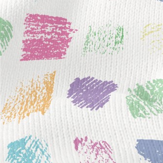 Crayon Graffiti Color Blocks Stretch Jersey