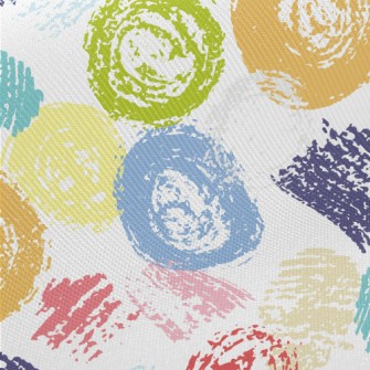 Crayon Geometric Doodles Midweight Cotton Poplin