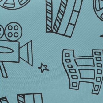 Camera Print Film Midweight Cotton Poplin