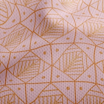 Lines Circle Leaves Athletic Mesh Flat Back
