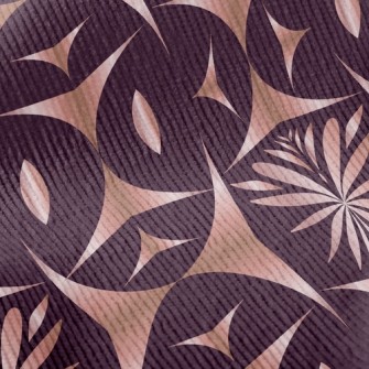 Shiny Geometric Flower Standard Corduroy