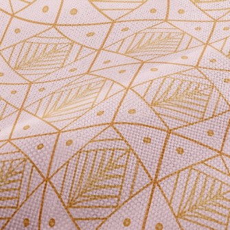 Lines Circle Leaves Performance Linen