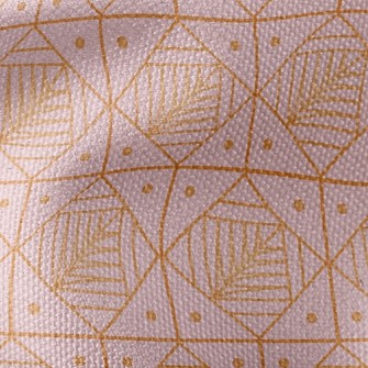 Lines Circle Leaves Waterproof Canvas