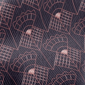 Plaid Line Flower Standard Corduroy