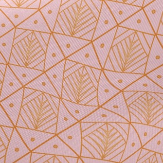 Lines Circle Leaves Twill