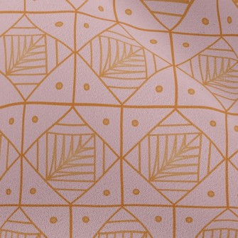 Lines Circle Leaves Chiffon