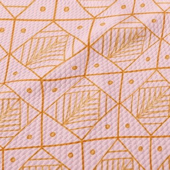 Lines Circle Leaves Birdseye Piqué