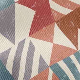 Retro Mottled Geometric Patter Standard Corduroy