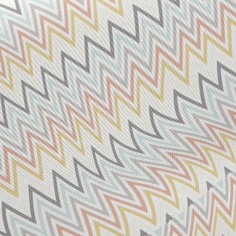 Herringbone Retro Illustration Twill