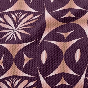 Shiny Geometric Flower Birdseye Piqué