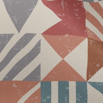 Retro Mottled Geometric Patter Chiffon