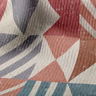 Retro Mottled Geometric Patter Terry