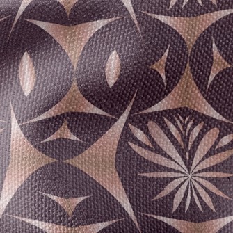 Shiny Geometric Flower Waterproof Canvas