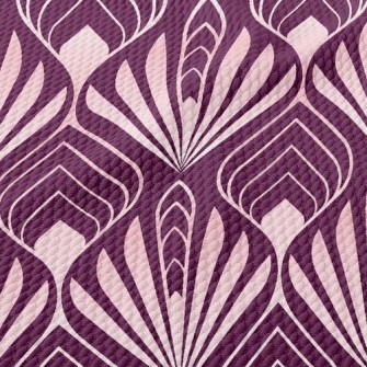 Geometric Square Flower Birdseye Piqué