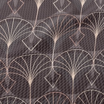 Gold Frame Line Decoration Birdseye Piqué