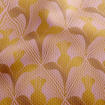 Golden Magic Flower Athletic Mesh Flat Back