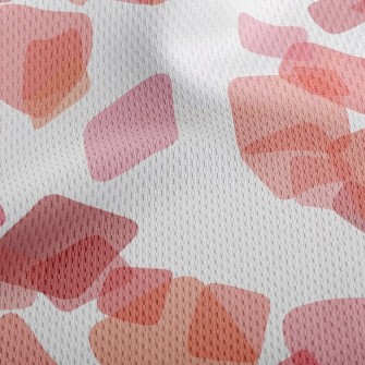 Transparent Falling Blocks Athletic Mesh Flat Back