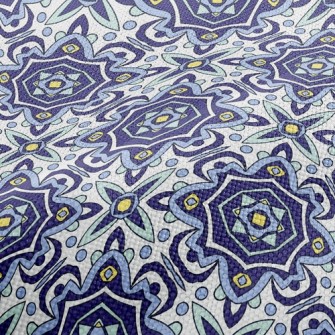 Portuguese Traditional Tiles Performance Linen