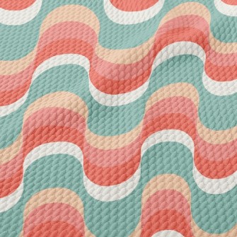 Three-dimensional Concave Wave Birdseye Piqué