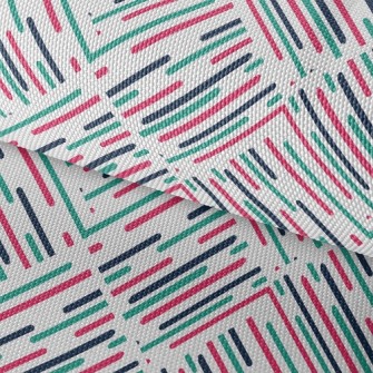 Three Color Intersecting Lines Waterproof Oxford