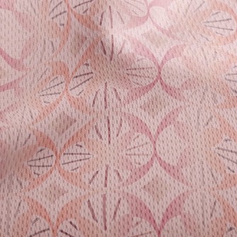 Rose Gold Geometric Figure Athletic Mesh Flat Back