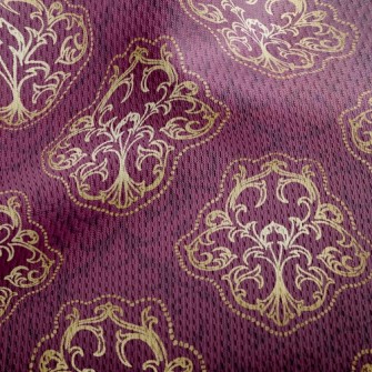 Bright Gold Pattern Athletic Mesh Flat Back
