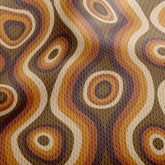 Straight Wavy Lines Athletic Mesh Flat Back