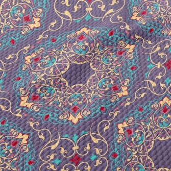 Arabic Colorful Pattern Birdseye Piqué