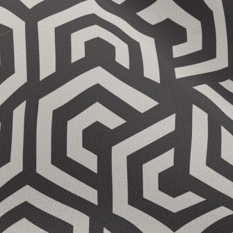 Black And White Hypnotic Maze Chiffon