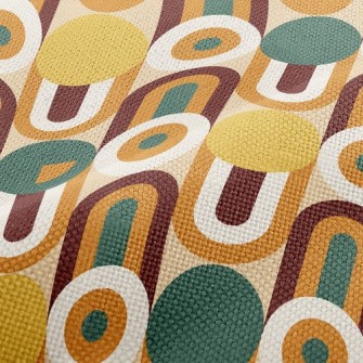 Circle Wavy Lines Performance Linen