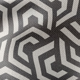 Black And White Hypnotic Maze Waterproof Canvas