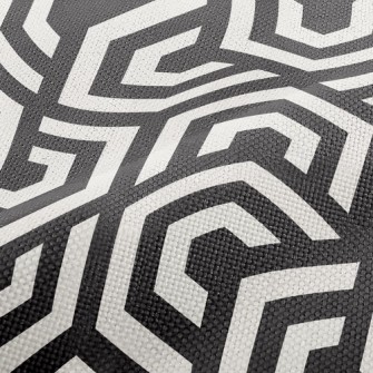 Black And White Hypnotic Maze Performance Linen