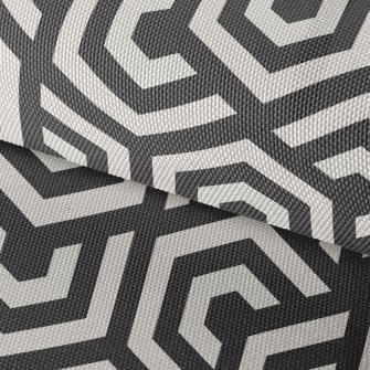Black And White Hypnotic Maze Waterproof Oxford