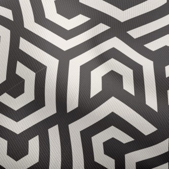 Black And White Hypnotic Maze Dobby