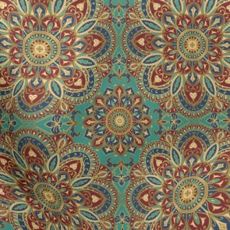 Solemn Mandala Pattern Stretch Ponte