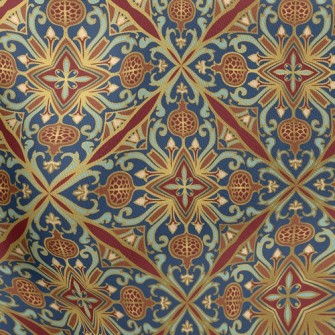 Oriental Nostalgic Pattern Stretch Ponte