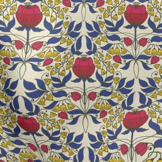 Bright Flower Tiles Stretch Ponte