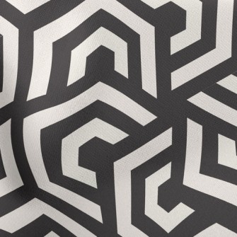 Black And White Hypnotic Maze Stretch Ponte